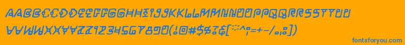 LifeformbbItal Font – Blue Fonts on Orange Background