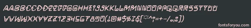 LifeformbbItal Font – Pink Fonts on Black Background