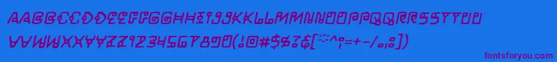 LifeformbbItal Font – Purple Fonts on Blue Background