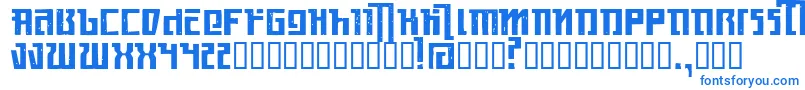 フォントKasikorn – 白い背景に青い文字