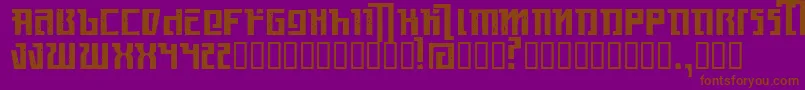 Kasikorn Font – Brown Fonts on Purple Background