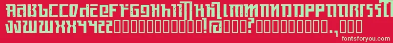 Kasikorn Font – Green Fonts on Red Background