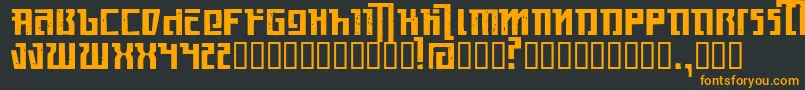 Kasikorn Font – Orange Fonts on Black Background