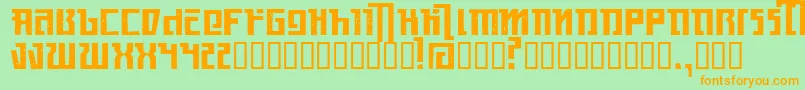 Kasikorn Font – Orange Fonts on Green Background