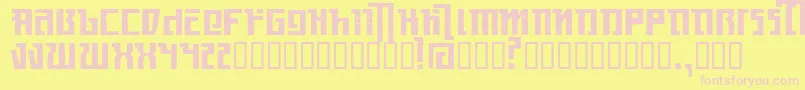 Kasikorn Font – Pink Fonts on Yellow Background