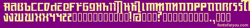 Kasikorn Font – Yellow Fonts on Purple Background