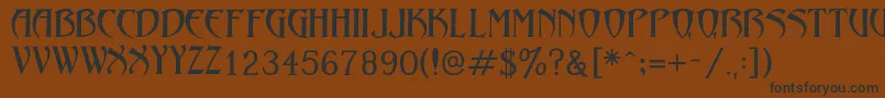 LezvieKk Font – Black Fonts on Brown Background