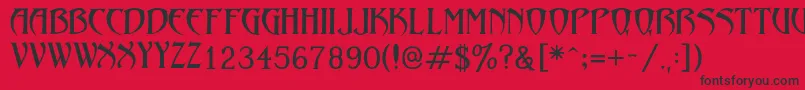 LezvieKk Font – Black Fonts on Red Background