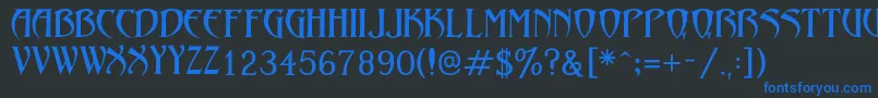LezvieKk Font – Blue Fonts on Black Background