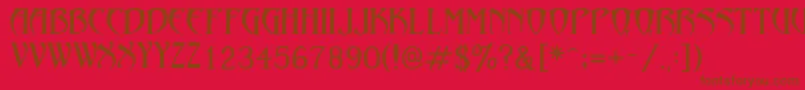 Police LezvieKk – polices brunes sur fond rouge
