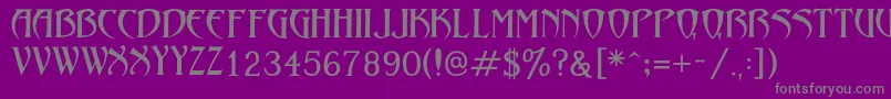 LezvieKk Font – Gray Fonts on Purple Background