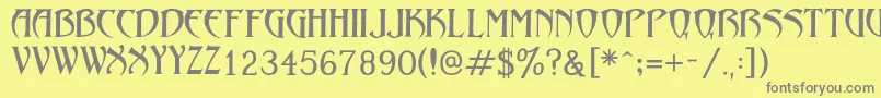 LezvieKk Font – Gray Fonts on Yellow Background
