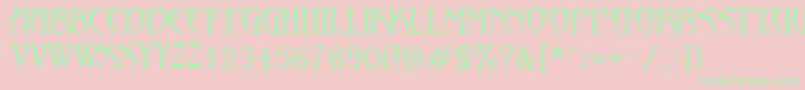 LezvieKk Font – Green Fonts on Pink Background