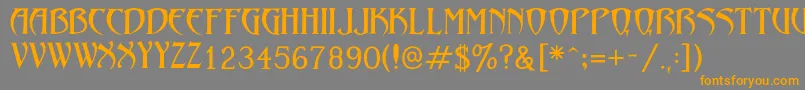 LezvieKk Font – Orange Fonts on Gray Background