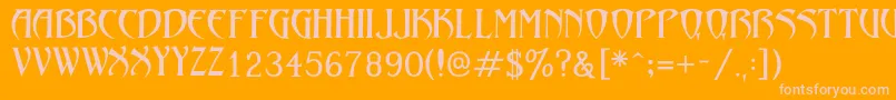 LezvieKk Font – Pink Fonts on Orange Background