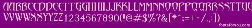 LezvieKk Font – Pink Fonts on Purple Background
