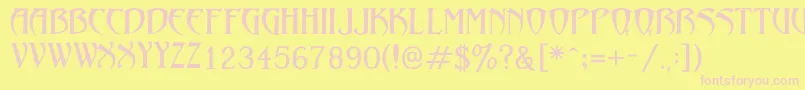 LezvieKk Font – Pink Fonts on Yellow Background
