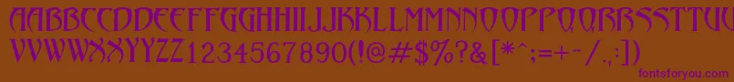 LezvieKk Font – Purple Fonts on Brown Background