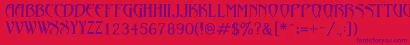 LezvieKk Font – Purple Fonts on Red Background