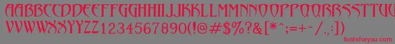 LezvieKk Font – Red Fonts on Gray Background