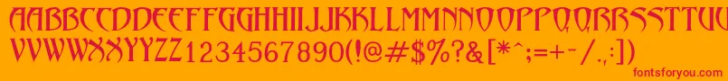 LezvieKk Font – Red Fonts on Orange Background