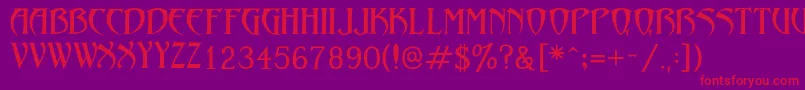 LezvieKk Font – Red Fonts on Purple Background