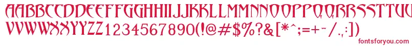 LezvieKk Font – Red Fonts on White Background