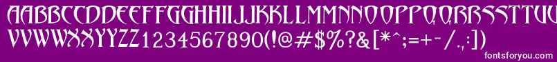 fuente LezvieKk – Fuentes Blancas Sobre Fondo Morado