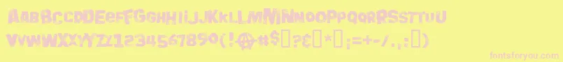 Bigbb Font – Pink Fonts on Yellow Background