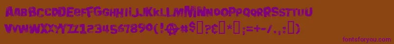 Bigbb Font – Purple Fonts on Brown Background