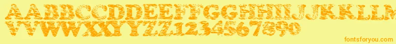 Stormtime Font – Orange Fonts on Yellow Background