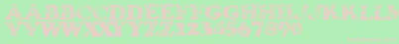 Stormtime Font – Pink Fonts on Green Background