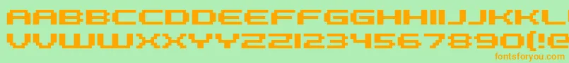 FffGalaxyBold Font – Orange Fonts on Green Background