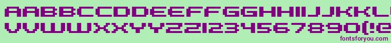 FffGalaxyBold Font – Purple Fonts on Green Background