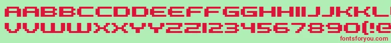 FffGalaxyBold Font – Red Fonts on Green Background