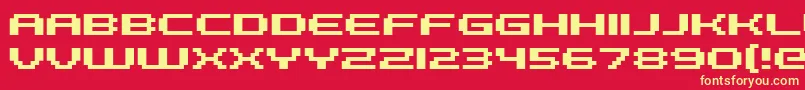 FffGalaxyBold Font – Yellow Fonts on Red Background