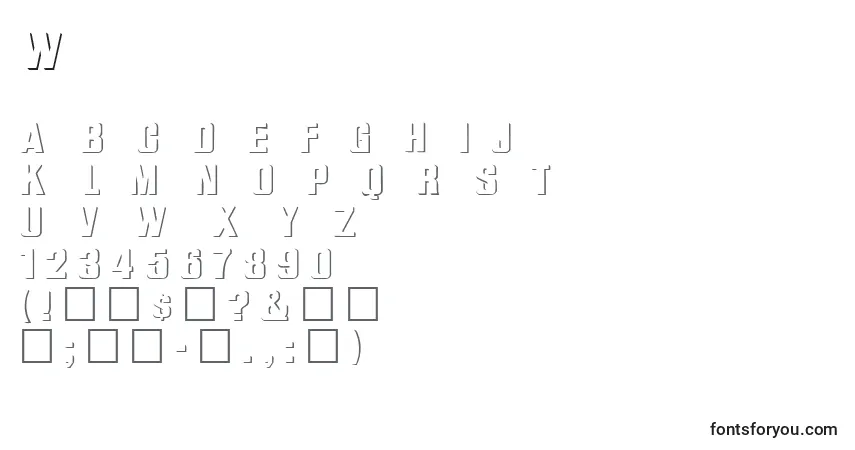 Czcionka Whatarelief – alfabet, cyfry, specjalne znaki