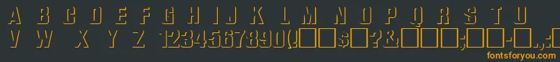 フォントWhatarelief – 黒い背景にオレンジの文字