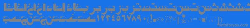 AymTabukSUNormal. Font – Gray Fonts on Blue Background