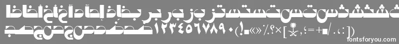 AymTabukSUNormal. Font – White Fonts on Gray Background