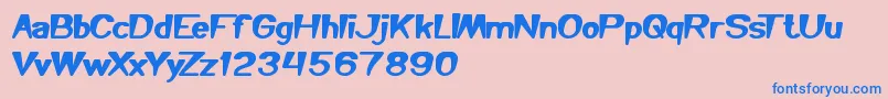 YouMakeMeHappy Font – Blue Fonts on Pink Background