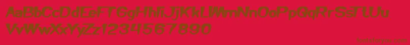 YouMakeMeHappy Font – Brown Fonts on Red Background
