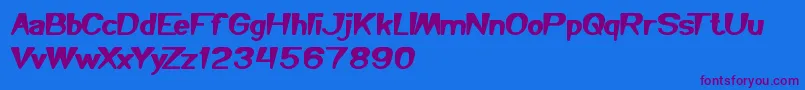 YouMakeMeHappy Font – Purple Fonts on Blue Background