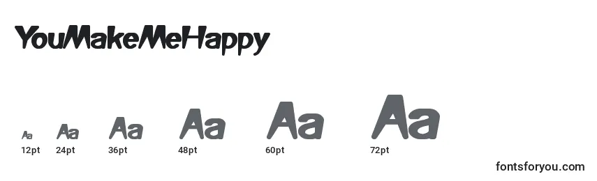 YouMakeMeHappy Font Sizes