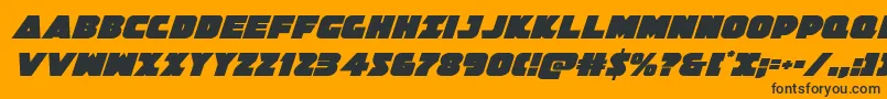 Jedisfital-fontti – mustat fontit oranssilla taustalla