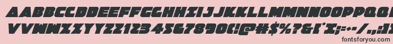 Jedisfital-Schriftart – Schwarze Schriften auf rosa Hintergrund
