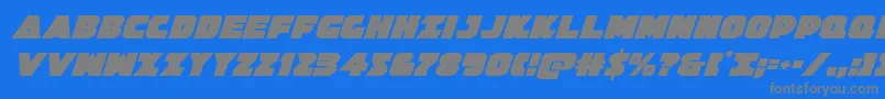 フォントJedisfital – 青い背景に灰色の文字