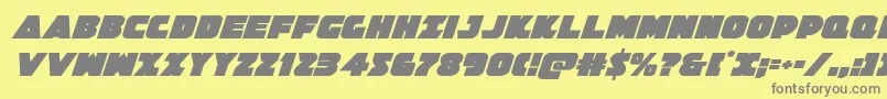Czcionka Jedisfital – szare czcionki na żółtym tle
