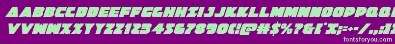 Jedisfital-fontti – vihreät fontit violetilla taustalla