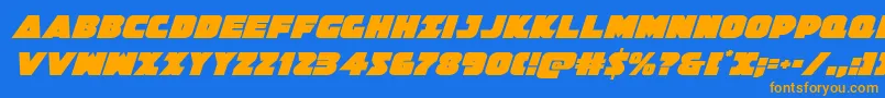 Jedisfital Font – Orange Fonts on Blue Background